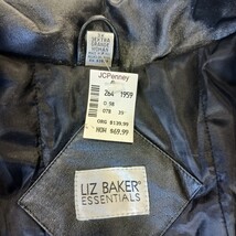 Liz Baker Essentials RN#93677 Women's Black Leather Coat Jacket Size 3X image 3