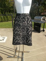 Nwt Ann Taylor Black Lace Skirt 8 $ 98 - £32.06 GBP
