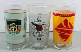 Lot of 3 - Kentucky Derby 130th - 133rd Official Licensed Mint Julep Glasses - £12.47 GBP