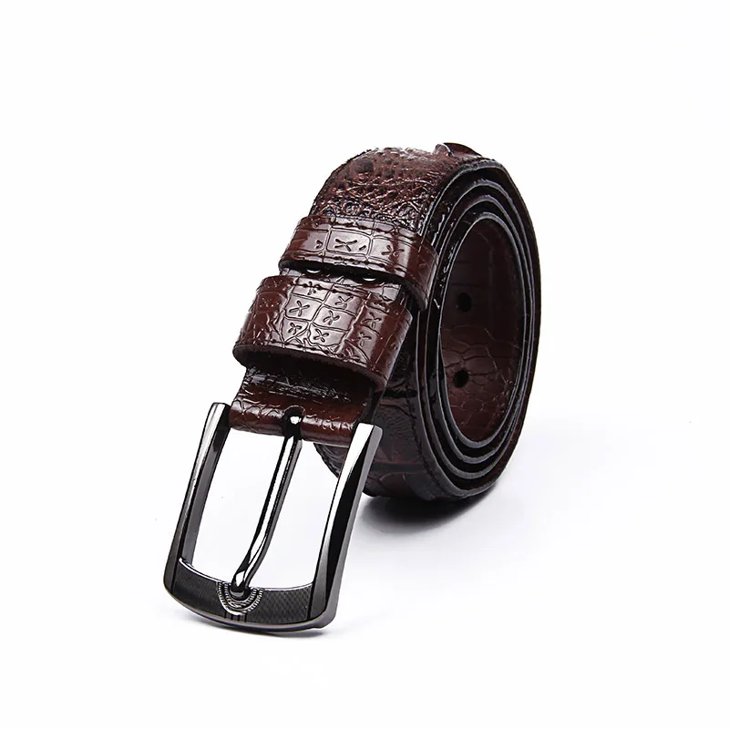 Quality Personali  Grain Pattern Genuine leather Belt For men Vintage Ma-120CM - £32.10 GBP