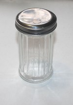 Vintage Clear Glass Sugar Shaker Hinge Lid Dispenser Depression Décor - £7.84 GBP