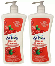 2x St Ives Repairing Body Lotion Cranberry Grape Seed Oil 20oz Intensive Healing - £29.23 GBP