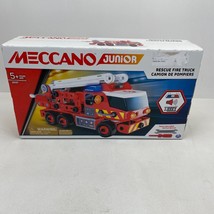 Meccano Junior, Rescue Fire Truck with Lights and Sounds STEAM Building Kit - £14.96 GBP