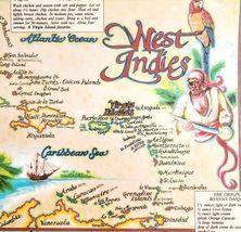 1993 West Indies Virgin Islands Placemat Vintage Drink Recipes Map Theme... - €17,28 EUR