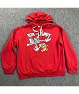 Tom &amp; Jerry Hoodie Girls XXL 19 Yrs Red Pullover Drawstring Graphic Cott... - $26.44 CAD