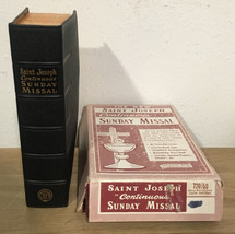 Vtg Saint Joseph Continuous Sunday Missal 720/50 Deluxe Morocco Grain Leather - £78.32 GBP