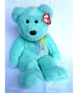 TY Beanie Buddies Ariel The Bear 2001 Aqua Green 14&quot; Tall Plush Stuffed ... - $18.68 CAD