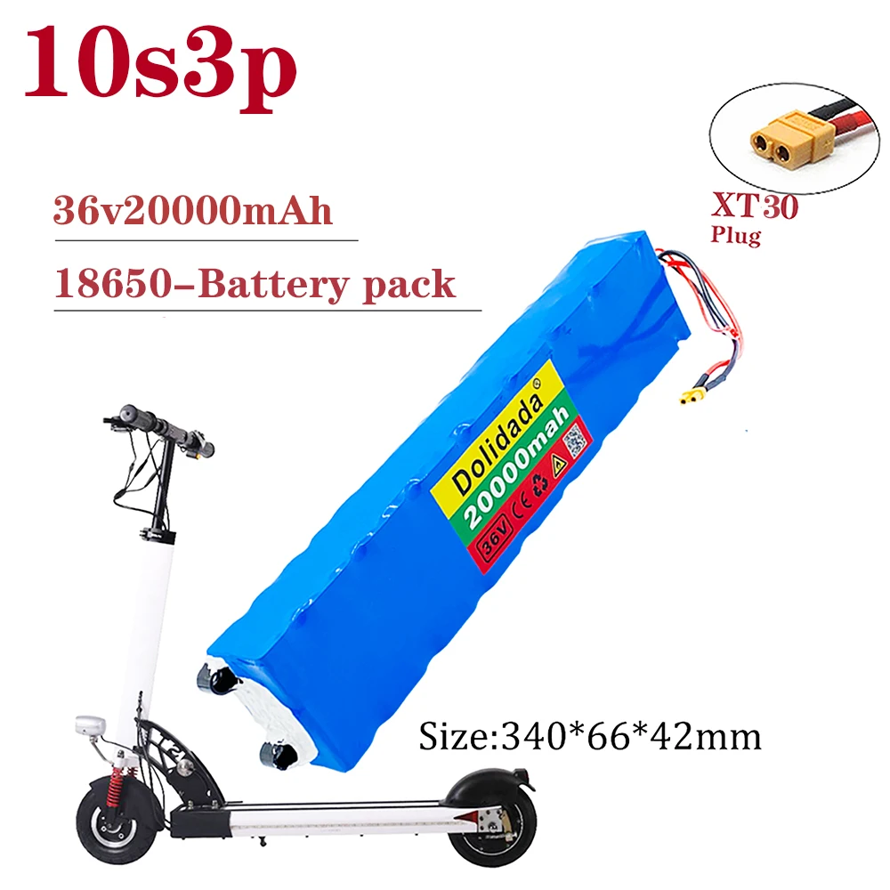 36V 20Ah 18650 Rechargeable lithium Battery pack 10S3P 500W High power for Modif - £283.07 GBP