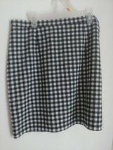 Derek Heart Juniors 2 PCS Black/White Gingham Stretch Skirt/Sleeveless Top L 052 - £11.98 GBP