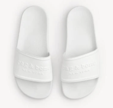 RAG &amp; BONE Women&#39;s RB Pool Slides Size 37 US 7 White Sandals Shoes NIB - £57.91 GBP