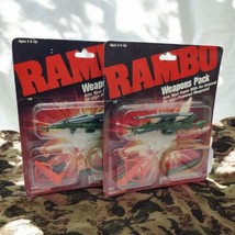 2x RAMBO Weapons Packs Action Figure Accessories Coleco 1985 Vtg #0836 Parts - £30.22 GBP