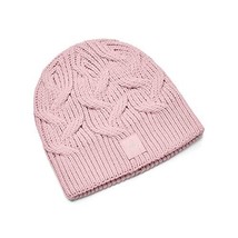 Under Armour Women&#39;s Halftime Cable Knit Beanie Pink 1373099-647 - £25.70 GBP