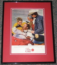 1965 Things Go Better With Coke Original Vintage Advertisement Framed 11x14 - £27.05 GBP