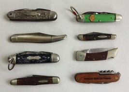 LOT vintage 8pc POCKET JACK KNIVES craftsman kamp-king forest-master fish gsa AD - £71.40 GBP