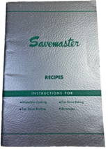 Vintage 1948 SAVEMASTER Recipes Cookbook for Savemaster Cookware w/ Glass Covers - £15.66 GBP