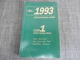 1993 Ford Specification Book Car 1 Front Wheel Drive - £9.34 GBP