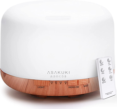 500Ml Premium, Essential Oil Diffuser with Remote Control, 5 in 1 Ultrasonic Aro - £30.52 GBP