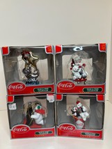 Coca-Cola Trim A Tree Collection Christmas Ornament lot of 4 x76 - $375.42 MXN