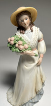 Figurine HOMCO Porcelain Victorian Lady Charlotte Rose #1468 1994 8 Inches Tall - £14.63 GBP