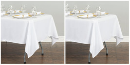 60 x 102 in Rectangular Polyester Tablecloth Wedding Event Party - White... - $33.31