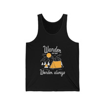 Unisex Jersey Tank with &quot;Wander Often, Wonder Always&quot; Print - £18.59 GBP+