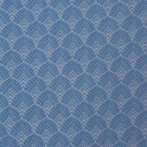 Tissu 1970&#39;s 1960&#39;s Bleu Motif Tissu Polyester 44 &quot; x64 &quot; - £42.30 GBP