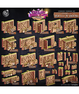 3D Printed Cast n Play Steampunk Workshop Walls and Doors Set 28mm 32mm D&amp;D - $11.70+