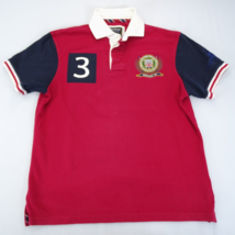 Barbour Polo Club Cotton Polo Shirt Men&#39;s size Medium Blue Red Household Calvary - £18.63 GBP