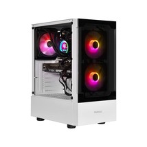 White Rgb Gaming Atx Mid Tower Computer Pc Case With Side Tempered Glass... - $109.99
