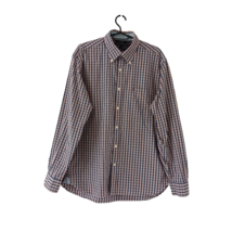Tommy Hilfiger Mens Casual Red  Blue Check Button Up Shirt Pocket Logo s... - $32.38