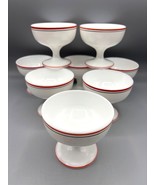 Vtg 8 Pc Hazel Atlas Sherbert Cups Moderntone Platonite White Milk Glass... - $814.55 MXN