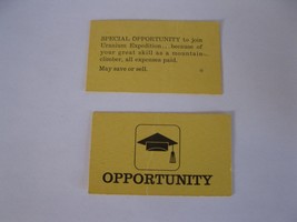 1965 Careers Board Game Piece: Yellow Special Opportunity Card - Uranium - $1.00