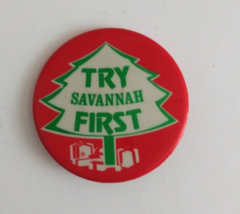 Vintage Try Savannah First Button Lapel Hat Pin - £4.95 GBP