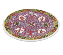 Longevity Asian Restaurant Vintage Melamine Ware Red Round 6&quot; Plate - $5.93