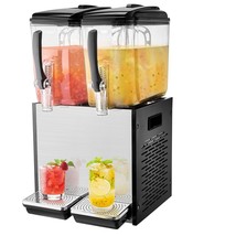 Commercial Beverage Dispenser 12L x 2 Tanks Cold Juice Ice Drink Dispenser - $7,432.44 MXN