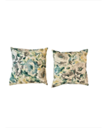 Pillows Outdoor Set of 2 Flowers Green, Blue , Gray, Tan 16&quot; x 16&quot; - $377.73 MXN