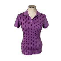 Nike Golf Tour Performance Dri-Fit Purple Geometric Short Sleeve Polo Sh... - £18.24 GBP