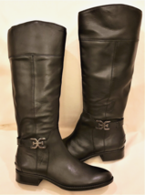 Sam Edelman Knee-High Boots Pristilla Sz-9.5M Black Leather - £87.90 GBP