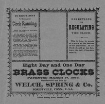 CLOCK LABELS WATERBURY, WELCH &amp; NEW HAVEN REPRODUCTIONS - £5.82 GBP