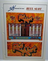 Sigma Slot Machine FLYER Red Alert Video Casino Vintage Gaming Art Sheet 1994 - £24.19 GBP
