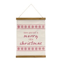 Merry Christmas Banner 14.75&quot;L x 20&quot;H Polyester - £32.06 GBP
