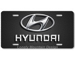 Hyundai Logo Inspired Art on Grill FLAT Aluminum Novelty Auto License Ta... - £14.15 GBP