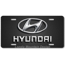Hyundai Logo Inspired Art on Grill FLAT Aluminum Novelty Auto License Ta... - £14.05 GBP