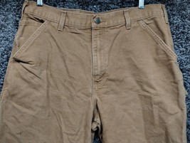 Carhartt Carpenter Pants Men 36x34 Brown B11 BRN Original Dungaree Fit C... - £21.70 GBP