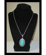 Retro Tibetan Carve Symbol Pendant Chain Necklace 18&quot; with Extender N024 - $244.82 MXN