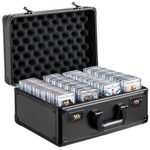 VEVOR 108 PSA Graded Card Storage Box 4 Slots Sports Card Holder Case Coded Lock - £59.85 GBP