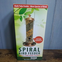 Nature Anywhere Copper Colored Spiral Bird Feeder with Double Feeders for Outsid - £35.50 GBP