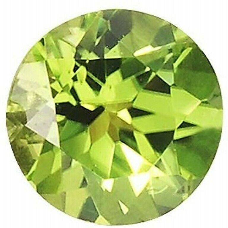Primary image for PERIDOT GEM ROUND CUT ARIZONA .5 CT LIME GREEN GENUINE FACETED NATURAL LOOSE VS