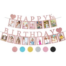 Sweet 16 Birthday Decorations Photo Banner In Rose Gold Pre-Assembled - Sweet 16 - £20.90 GBP