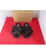 STEVE MADDEN Women&#39;s Amari Faux Fur Slippers - Black - US Size 8  -  #730 - $368.27 MXN